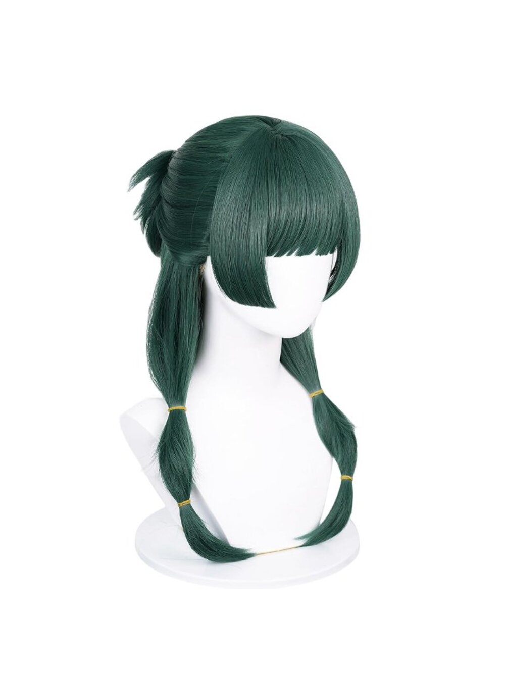 Women's Green Heat Resistant Synthetic Fiber Long Straight Ombre Wigs